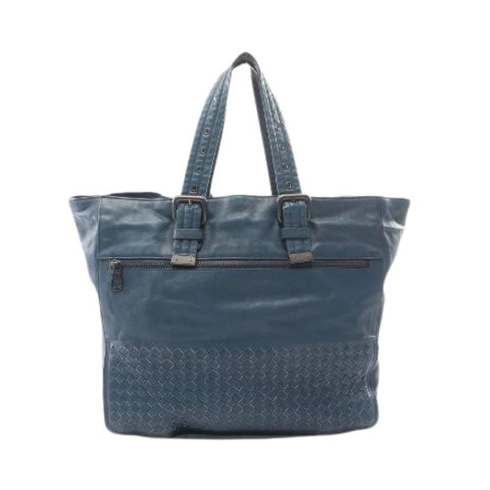 Bottega Veneta Vintage Pre-owned Laeder skuldertasker - Vintage - Herre - Blå - ONE SIZE - Uld
