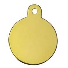 ID-bricka Stor rund guld