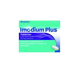 Imodium Plus - 2 mg + 125 mg. - 12 stk