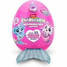 ZURU RainBocorns Sjöjungfrukorn Överraskningsägg - 35+ Sjöjungfru Enhörningsleksak Set | Hemliga Pärlhjärtan, Bärbar Krona + Trollstav | Glittrande Sa - RainBocorN Sjöjungfruägg Överraskning (En-Storlek)