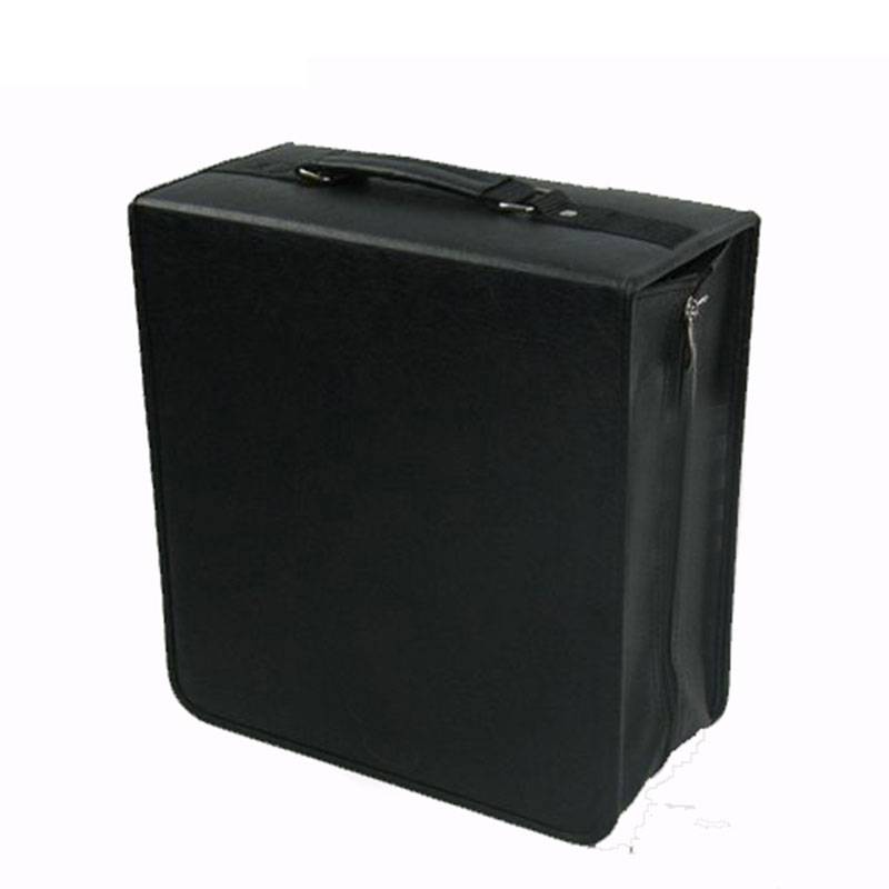 Ymjywl högkapacitet läder business cd box förtjockning dvd väska väska arrangörsskydd för hem eller bil förvaring 400 st cd