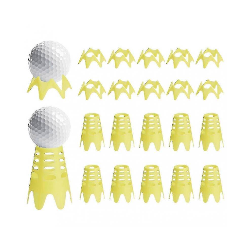 (Yellow) Plastic Golf Tees Home Golf Simulator Tees Outdoor Indoor Golf Tees Simulator Practice Training Golf Mat Tees-ZZY