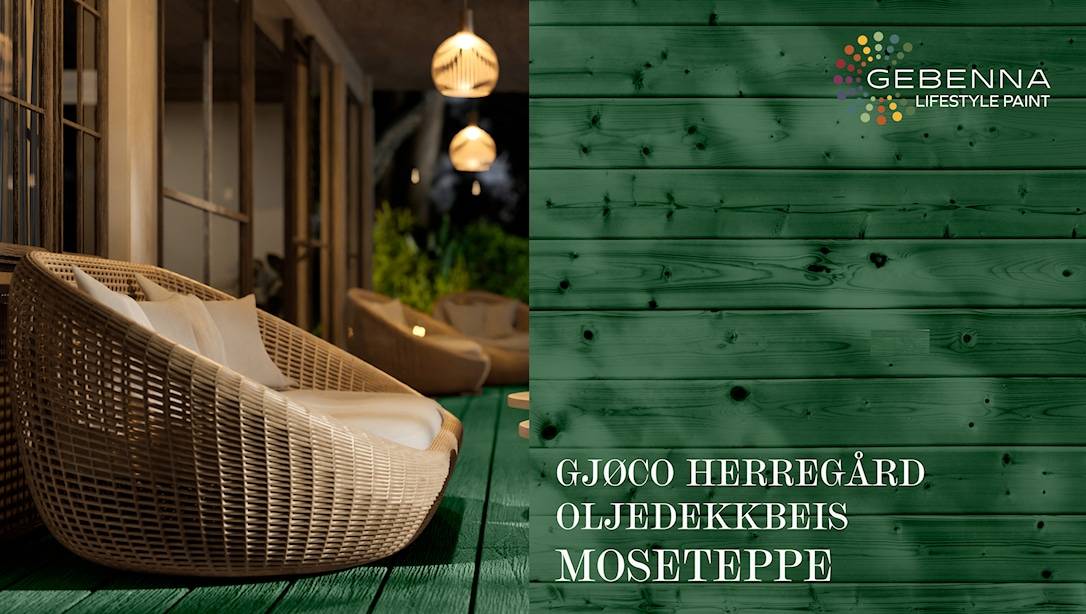 Gjøco Herregård Exclusive Oljedekkbeis: Oljetäcklasyr 6069 Moseteppe 9 liter