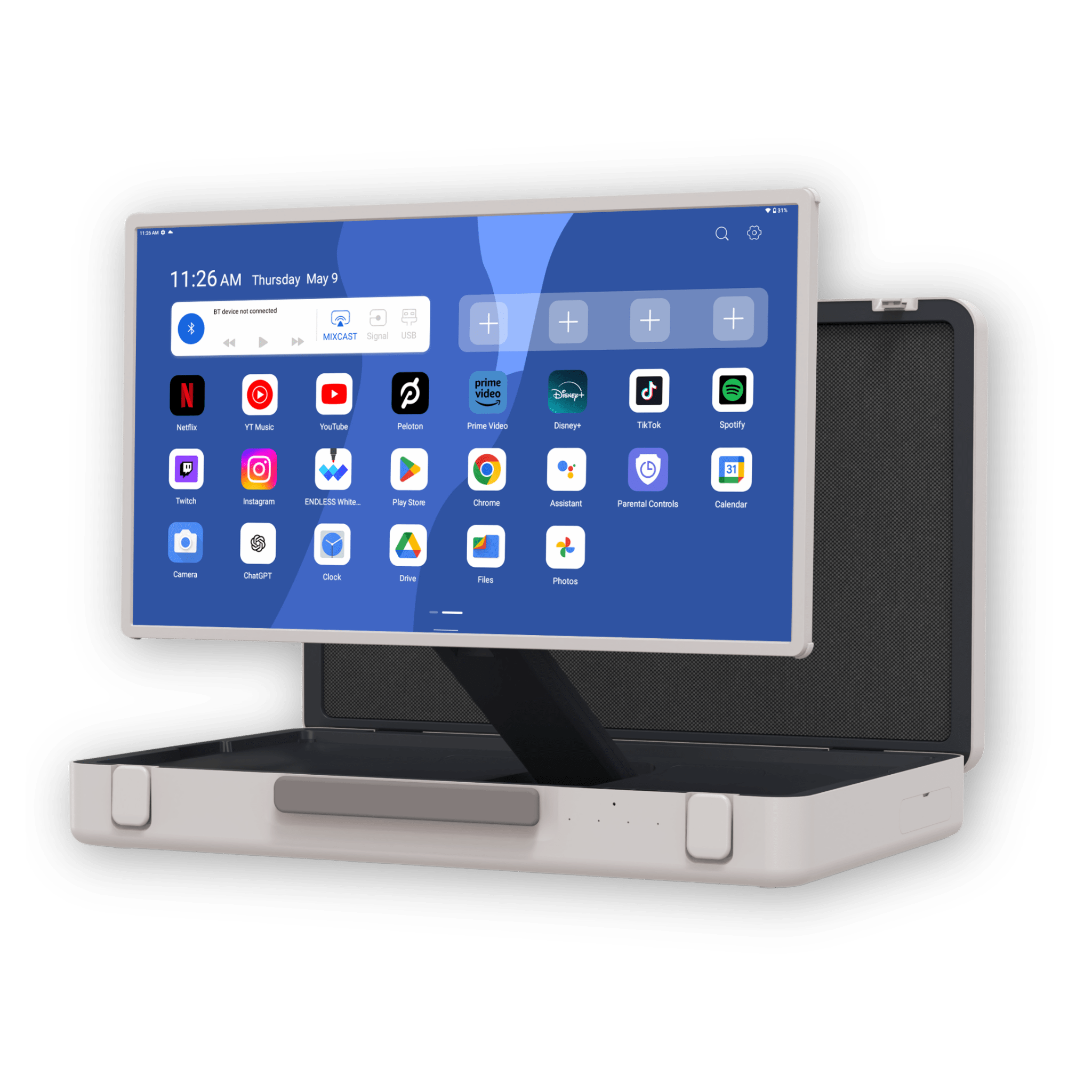 CYCLONE Express - Portable 27" FHD Touch Monitor with Android OS - Gray