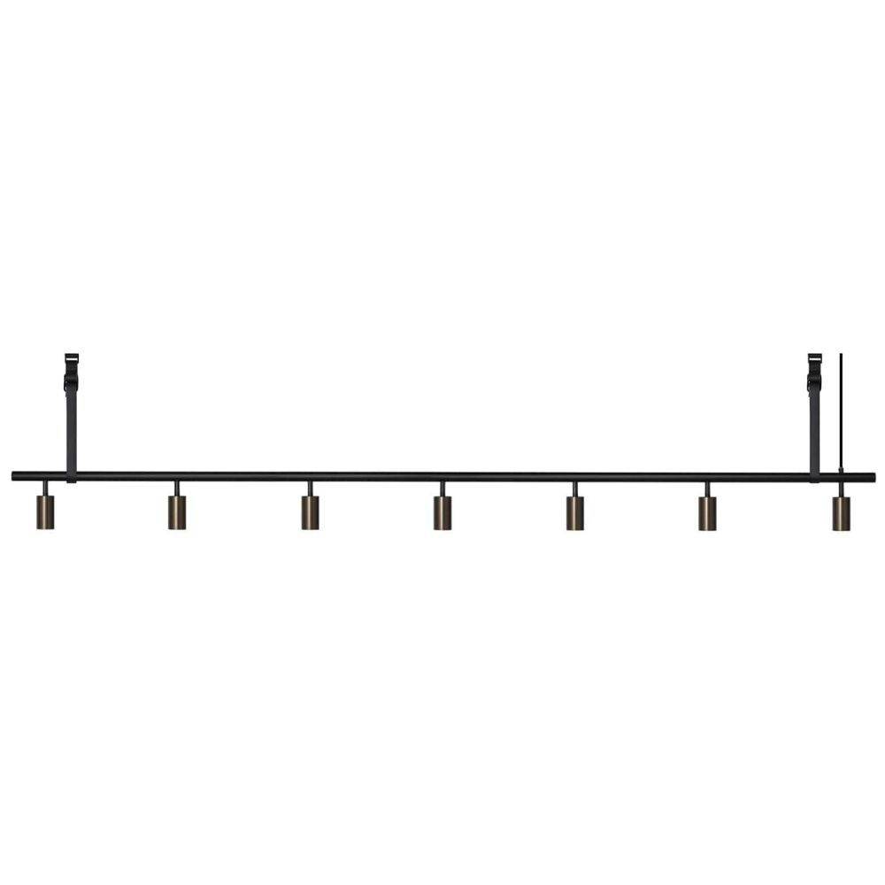 RUBN Long John Pendel 7 Spots (260 cm) Black/Bronze Black Leather