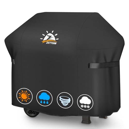 Zettum Grillkåpa 132 cm - 7106 Grillkåpa för Weber Spirit 300-serien Heavy Duty & Vattentät, PU-kåpa för Weber Spirit E310, E315, E330 och Spirit ii E310 (132 L x 66 B x 109 H cm)