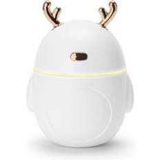 H&#xE4;rlig hjort luftfuktare usb ultraljud cool dim maker maker fogger led ljus 3 in 1 mini arom diffusor eterisk olja humificador - Vit