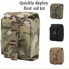 Bärbar första hjälpen-kit för vandring, första hjälpen-kit, MOLLE-system, låstyp - Multifärgad (SVART,SOLBRÄNNA,grön,KAMOUFLAGE)