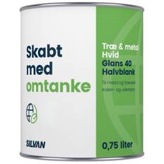 Skabt med omtanke, Træ & metal, hvid, glans 40, 0,75 L