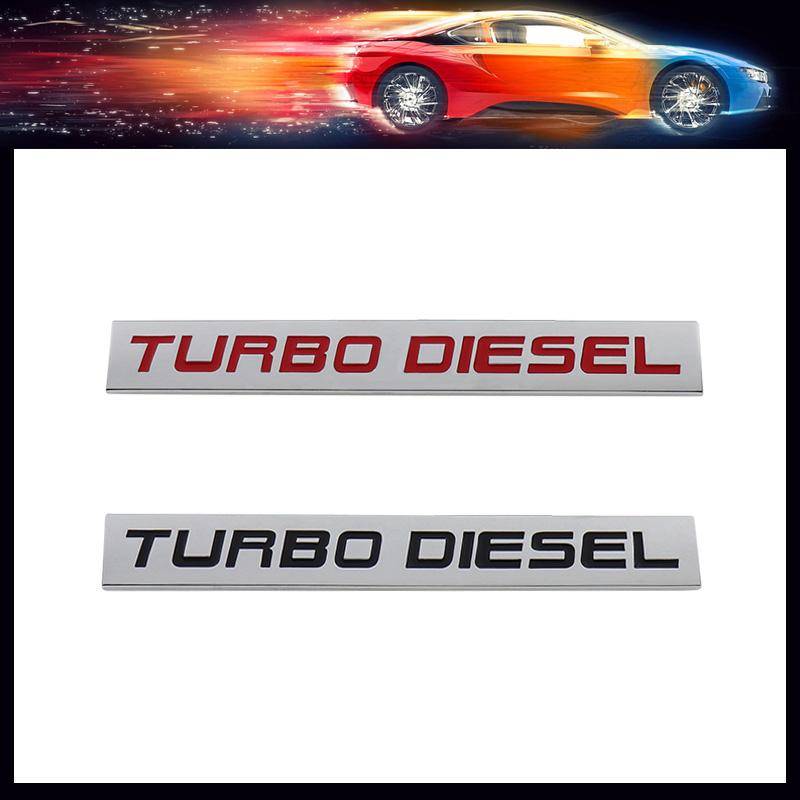 Premium TURBO DIESEL för Universell bil Motorhuv Skärm Bagagelucka Bakre Motorhuv Namnskylt Dekal Emblem Märke Klistermärke black