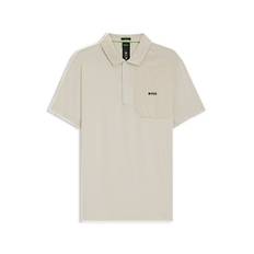 Paddy polo shirt with hopsack panelling