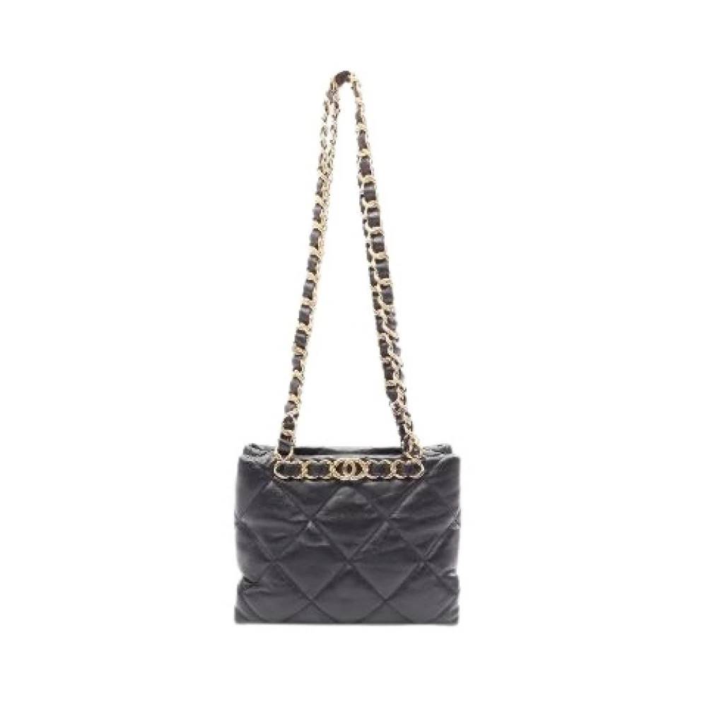 Chanel Vintage Pre-owned Matelasse Small Shopping Tote Bag - Vintage - Dame - Sort - ONE SIZE - Uld