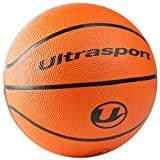 Ultrasport Basketball, idealisk basketboll för alla ytor, lämplig för inomhus- och utomhusbruk, mycket bra grepp och utmärkta taktila egenskaper tack vare den steniga ytan, färg: orange