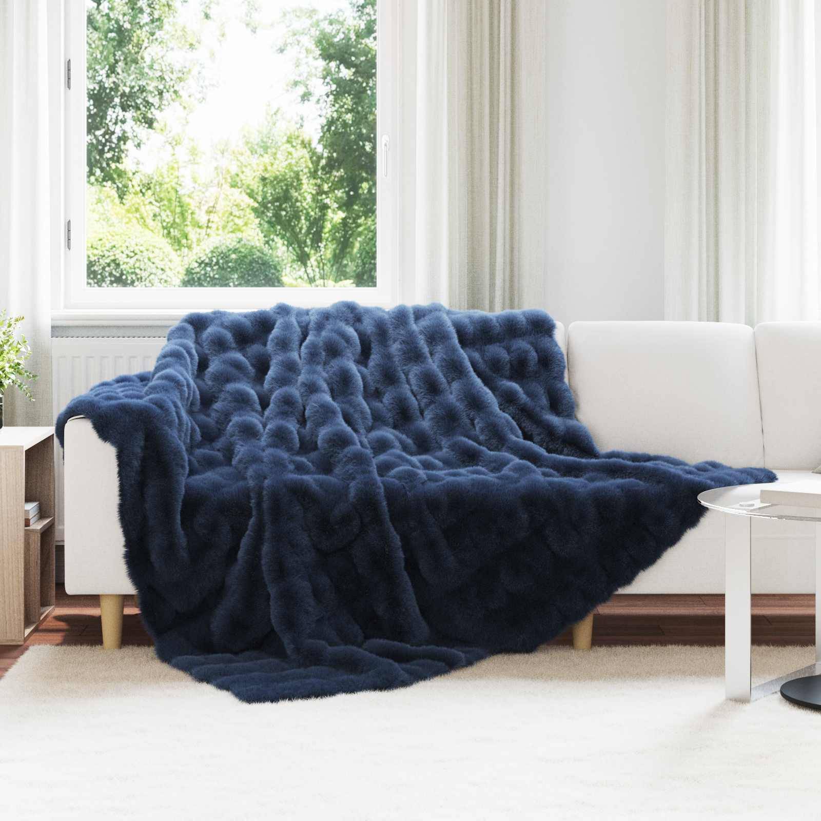 Skridsikker tæppe / køkkenklud af kunstig kaninpels Olite 4 pcs