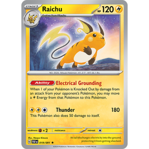 Raichu 019/091 - Paldean Fates Enkeltkort
