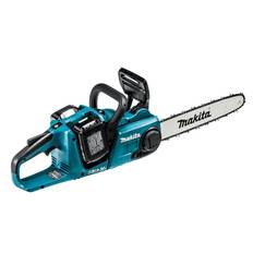Makita Rechargeable Chainsaw Guide Bar 350mm Blue 6Ah 2 Batteries and Charger Included MUC353DPG2 18V+18V blå