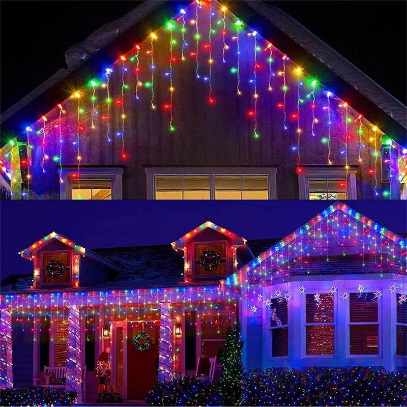 Stiliga Starlights - Hängande LED-lampor för Magiska Utomhusfester - Flera färger / 700cm x 30cm 40cm 50cm
