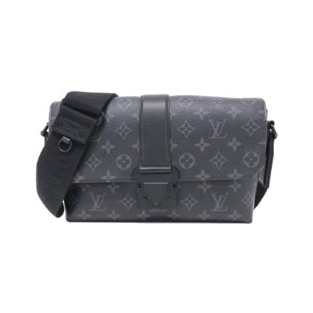 Louis Vuitton Vintage Pre-owned Monogram Eclipse Skuldertaske - Vintage - Dame - Sort - ONE SIZE - Uld