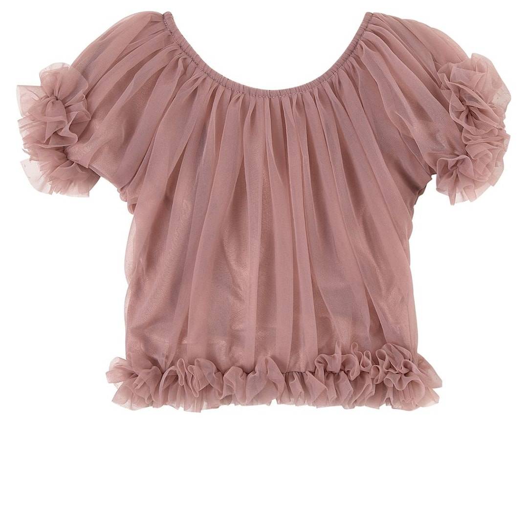 DOLLY by Le Petit Tom Frilly Princess Top Mauve 4-6 Y Lilla 4-6 år Piger