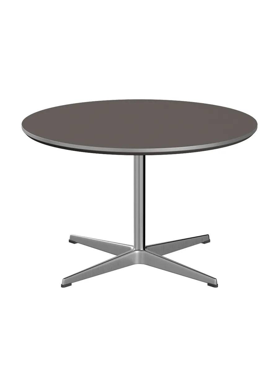 Piet Hein A222 Sofabord, Ø75 cm fra Fritz Hansen Grå laminat m. alukant - Jacobsen Plus