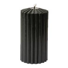 C'est Bon Striped LED pillar candle - Ljus - GREY / grey