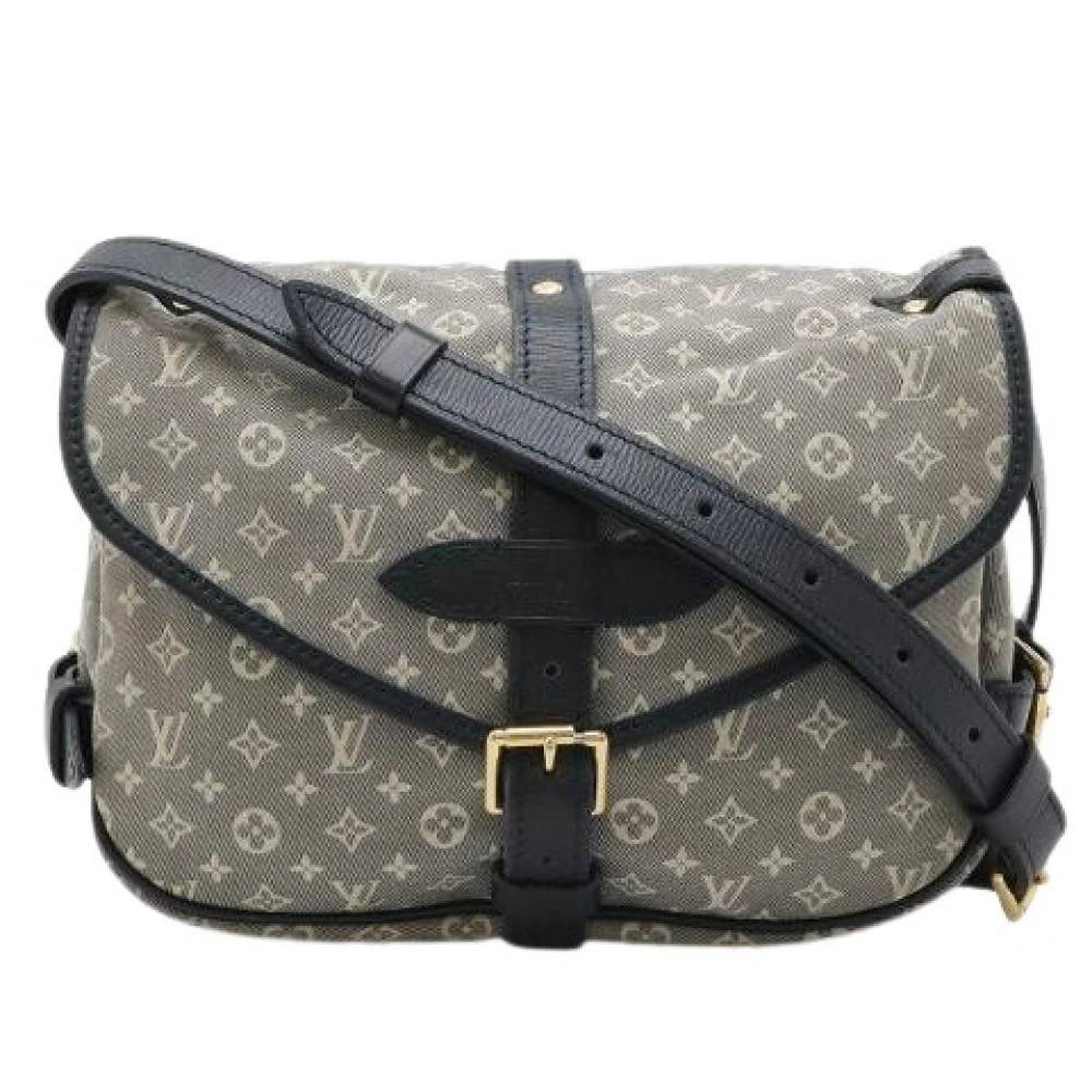 Louis Vuitton Vintage Pre-owned Monogram Idylle Saumur PM Skuldertaske - Vintage - Dame - Blå - ONE SIZE - Uld