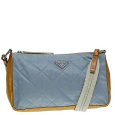 Prada Vintage Shoulder Bag Stl. - Axelremsväskor Från Magasin - Blue (W 29cm x H 17cm x D 11cm)