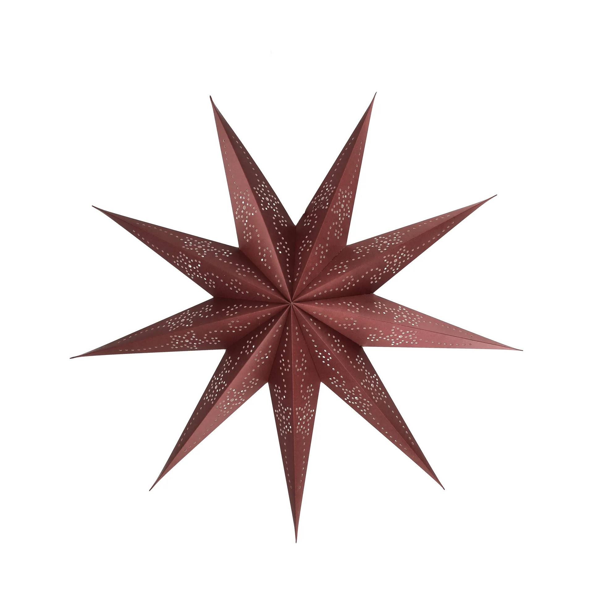 Scandi Living Folk adventsstjerne Burgundy, Ø45 cm.