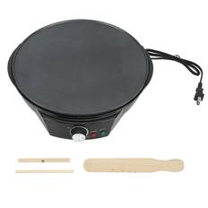900W Electric Crepe Maker Griddle 30cm Nonstick Grill Pan Adjustable Temperature Control With Tools L