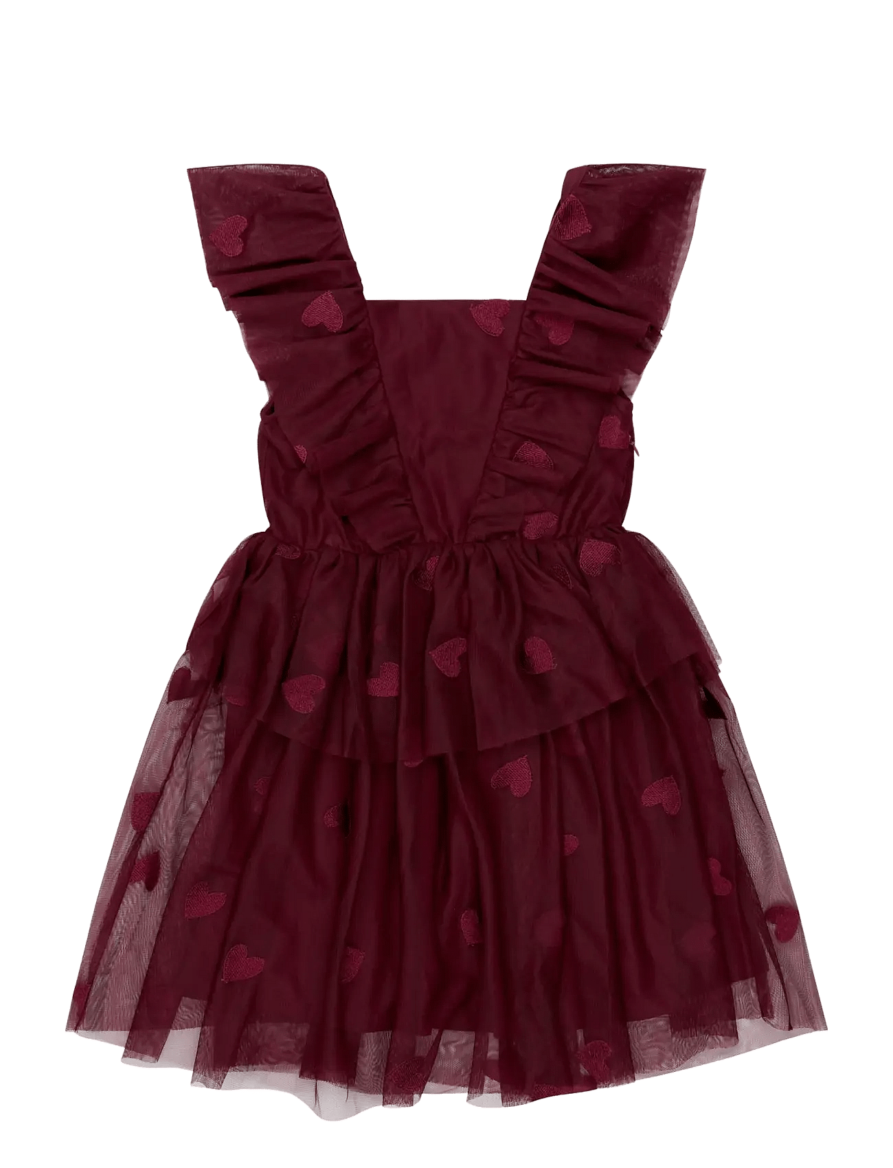 The New Tnvohanna S_L Mesh Dress - Burgundy - 110/116