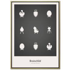 Brainchild – Lærredsprint –Designikoner – Mørkegrå