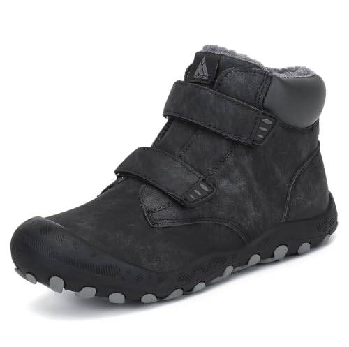 Mishansha Winterstiefel Unisex Kinder Gefüttert Schwarz Gr.27