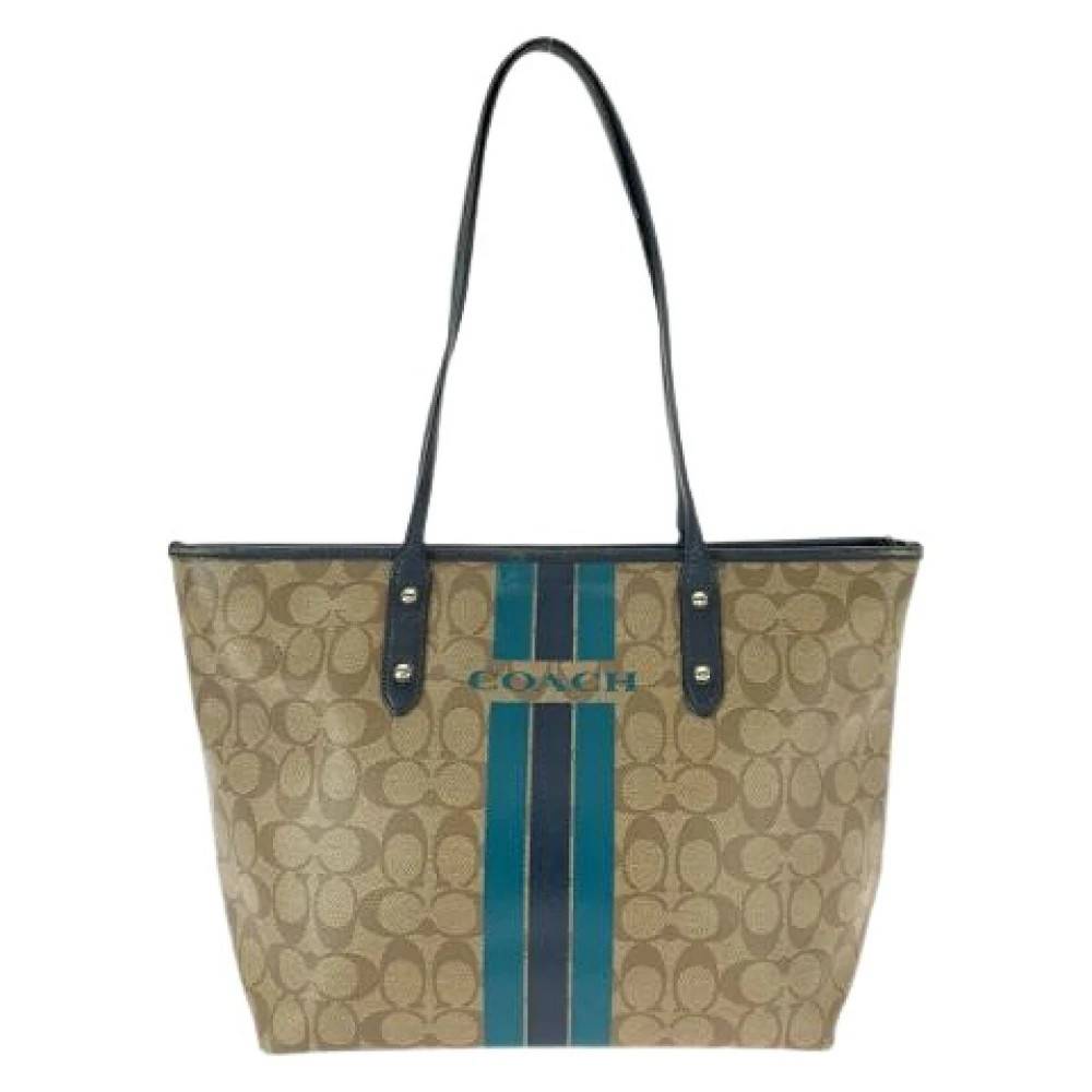 Coach Pre-owned - Pre-owned Signature PVC Läder Axelremsväska Vintage - Dam - ONE Size - Läder