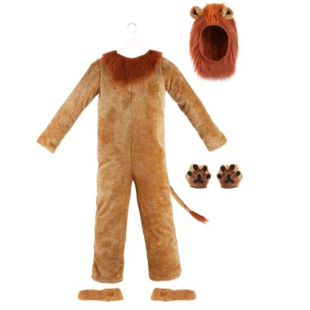 Halloweenkostym Vuxen Man Och Kvinna Lejon Djur Helkroppskostym Trollkarlen Från Oz Cosplaykostym Lejon Uppträdandekostym 180cm