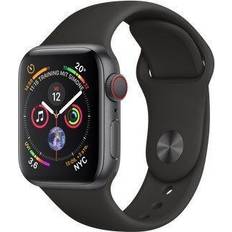 Apple Watch Series 4 (2018) | 40 mm | Aluminum | GPS + Cellular | grå | Sportband svart