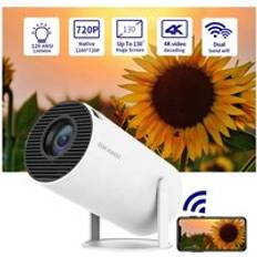 2023 Popular Pocket Projectors Hy300 Dual WiFi BT5.0 Ultra Fast Wireless Connection 120 Ansi 4k Hd Android 11 Home Projector