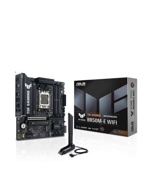 ASUS TUF GAMING B850M-E WIFI Moderkort - AMD B850 - AMD AM5 socket - DDR5 RAM - Micro-ATX