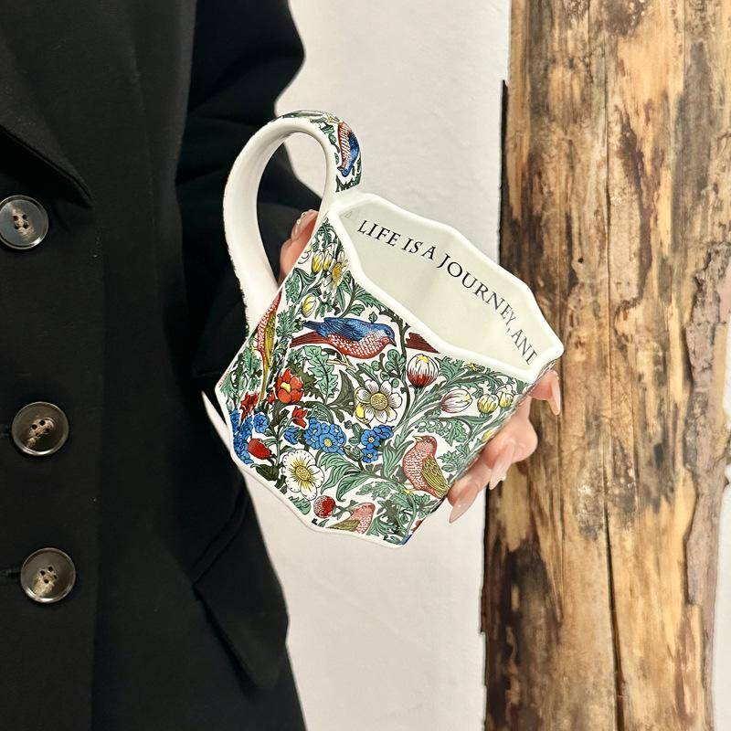 Retro Morris keramisk mugg, kaffe med stor kapacitet, mjölkkopp, nischgåva, högvärdig gåva