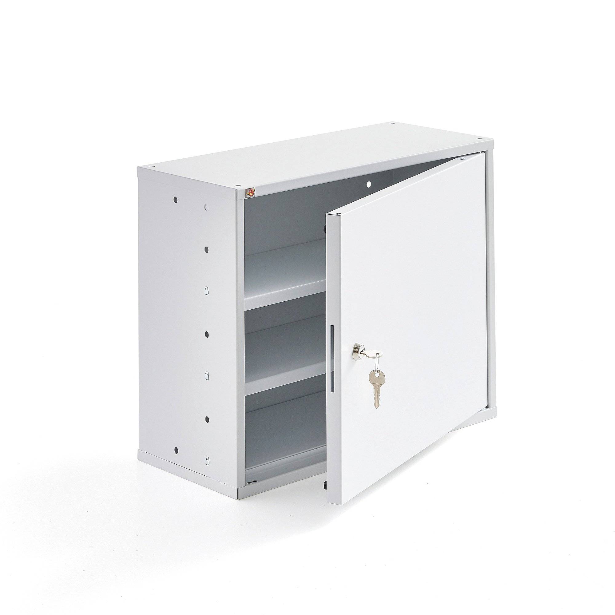 Förvaringsskåp SERVE, med 2 hyllplan, 380x470x205 mm, vit