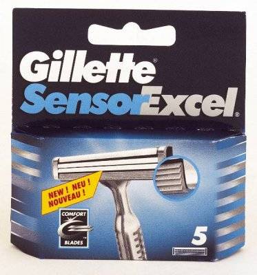 Gillette Sensor Excel - 5 rakblad (Prenumeration: Varje månad)