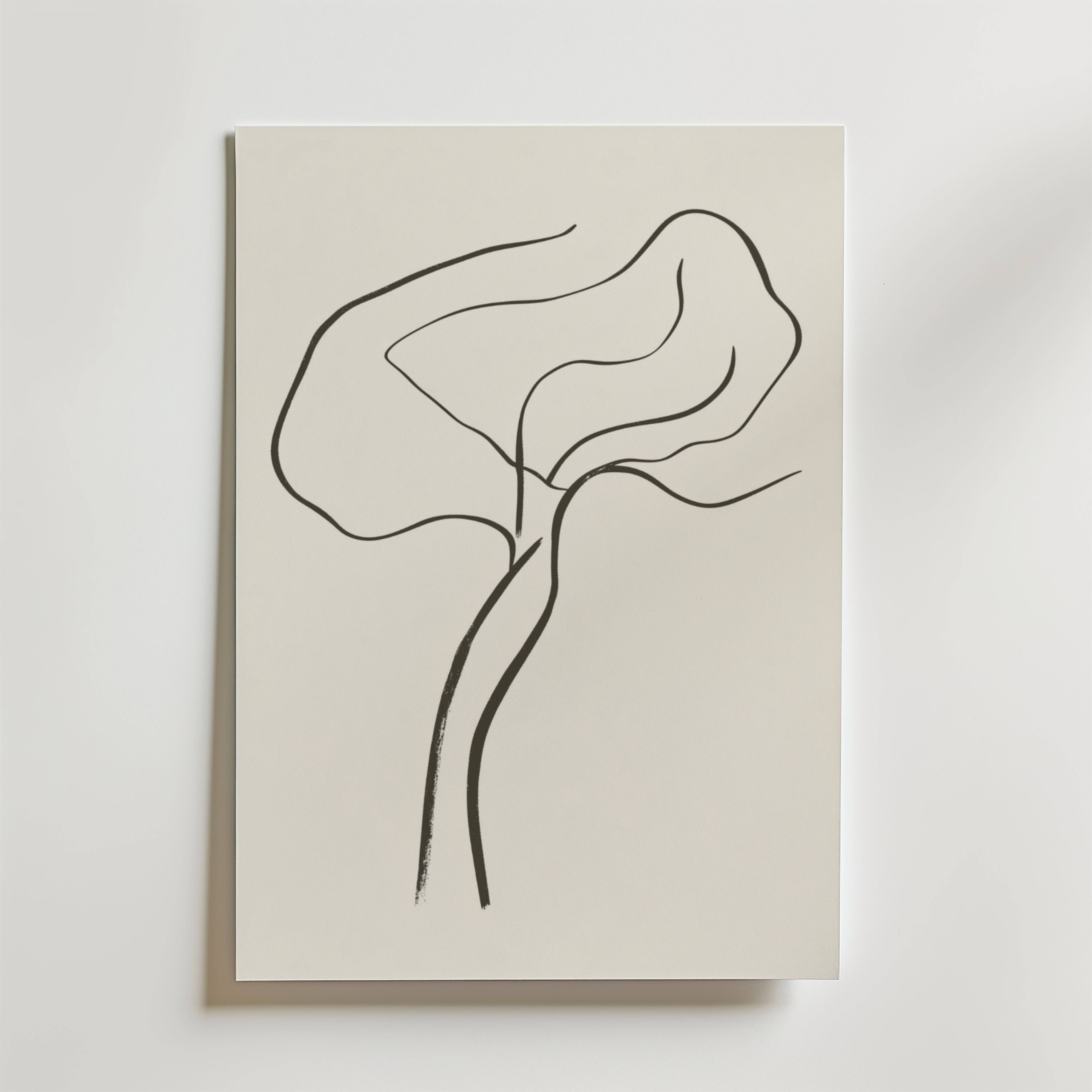 Dancing Tree Line Poster - Premium Canvas 70x100 cm