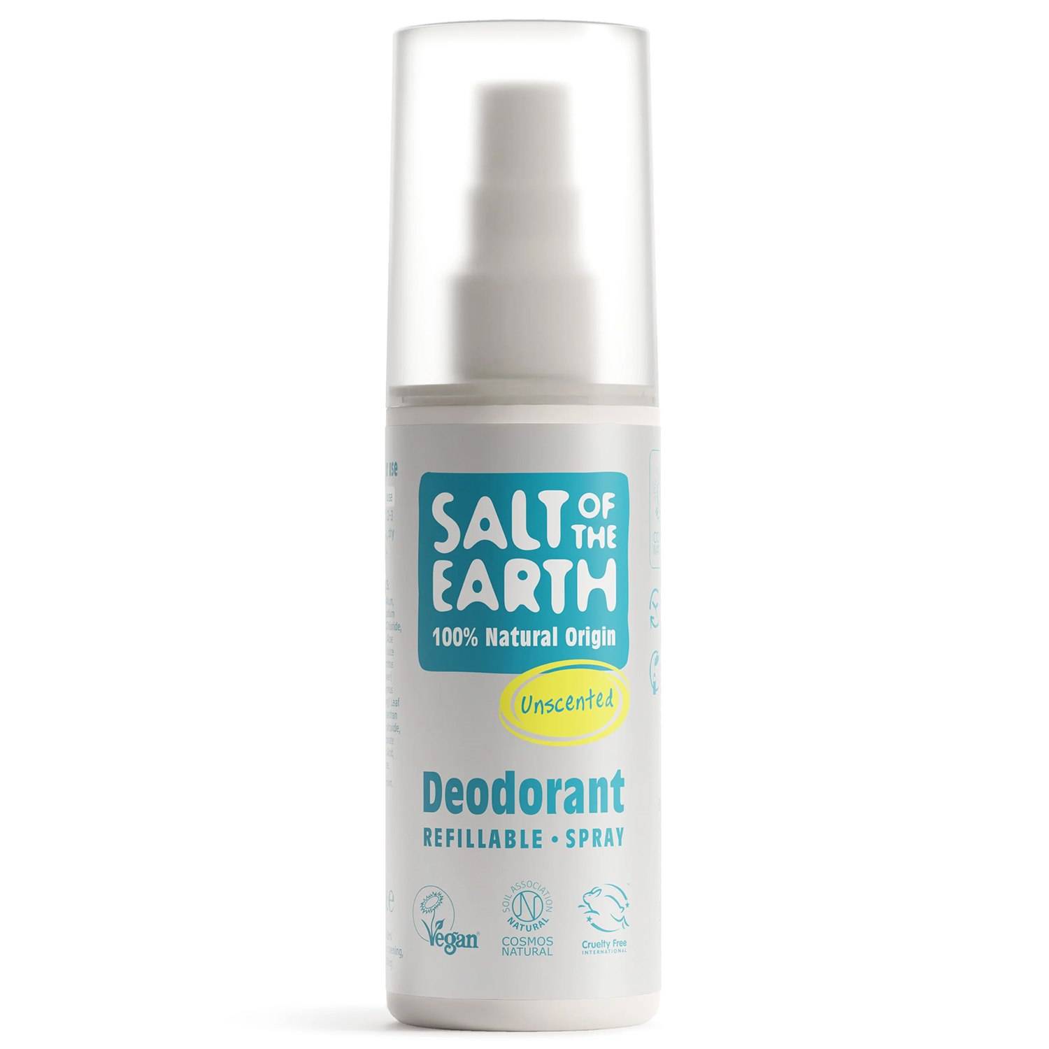 Salt of the Earth Unscented Refillable Deodorant Spray (100 ml)