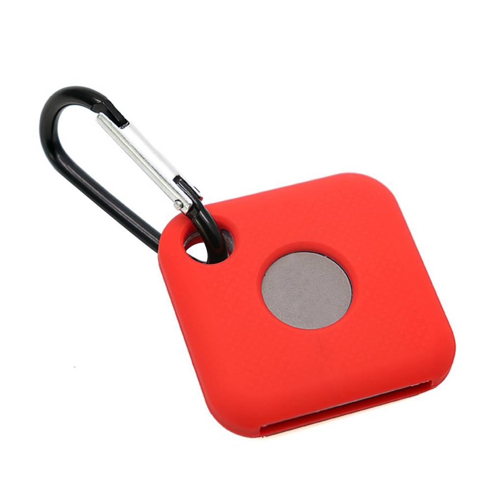 Tillbehör behållare smart tracker lock förvaring anti bluetooth repsäkert silikonfodral nyckelsökare för tile pro - Röd