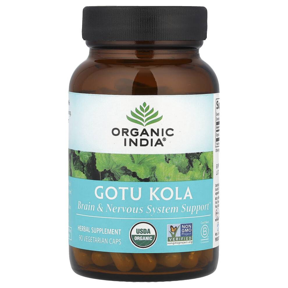 Organic India, Gotu Kola, 90 Vegetariske Capsuler