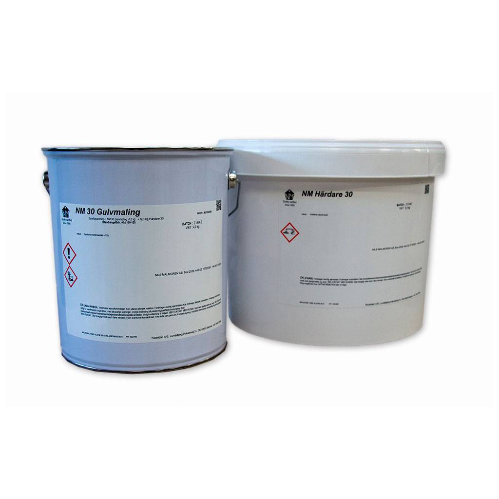 NM 30 Epoxy Gulvmaling - betongrå 9 kg..