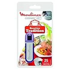 Moulinex USB-minne med 25 recept Tradition XA600211 officiell Cookeo-tillbehör kompatibel med Cookeo YY2943FB CE702100