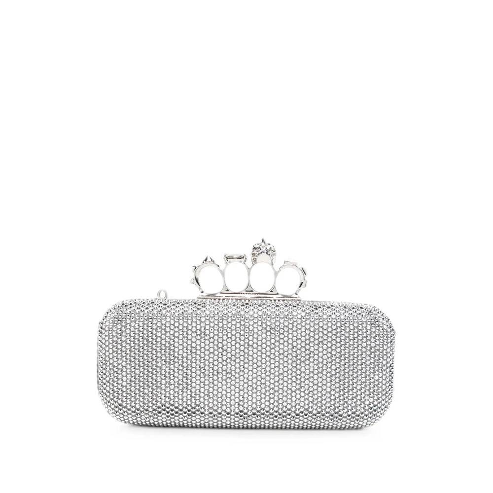 Alexander McQueen Skull Knuckle Clutch - Tasker - Dame - Grå - ONE SIZE -
