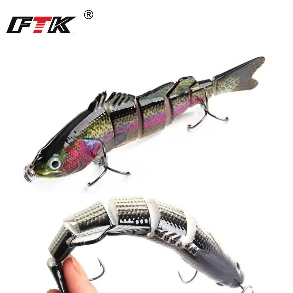 FTK 40g Multi Jointed Swimbait Sinking Minnow Fishing Lure 15cm 6 Segment Jerkbait For Pike Bass Hard Bait Wobblers Crankbaits