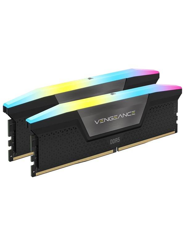 Corsair Vengeance RGB DDR5-6000 - 64GB - CL30 - Dual Channel (2 pcs) - AMD EXPO & Intel XMP - Grå med RGB