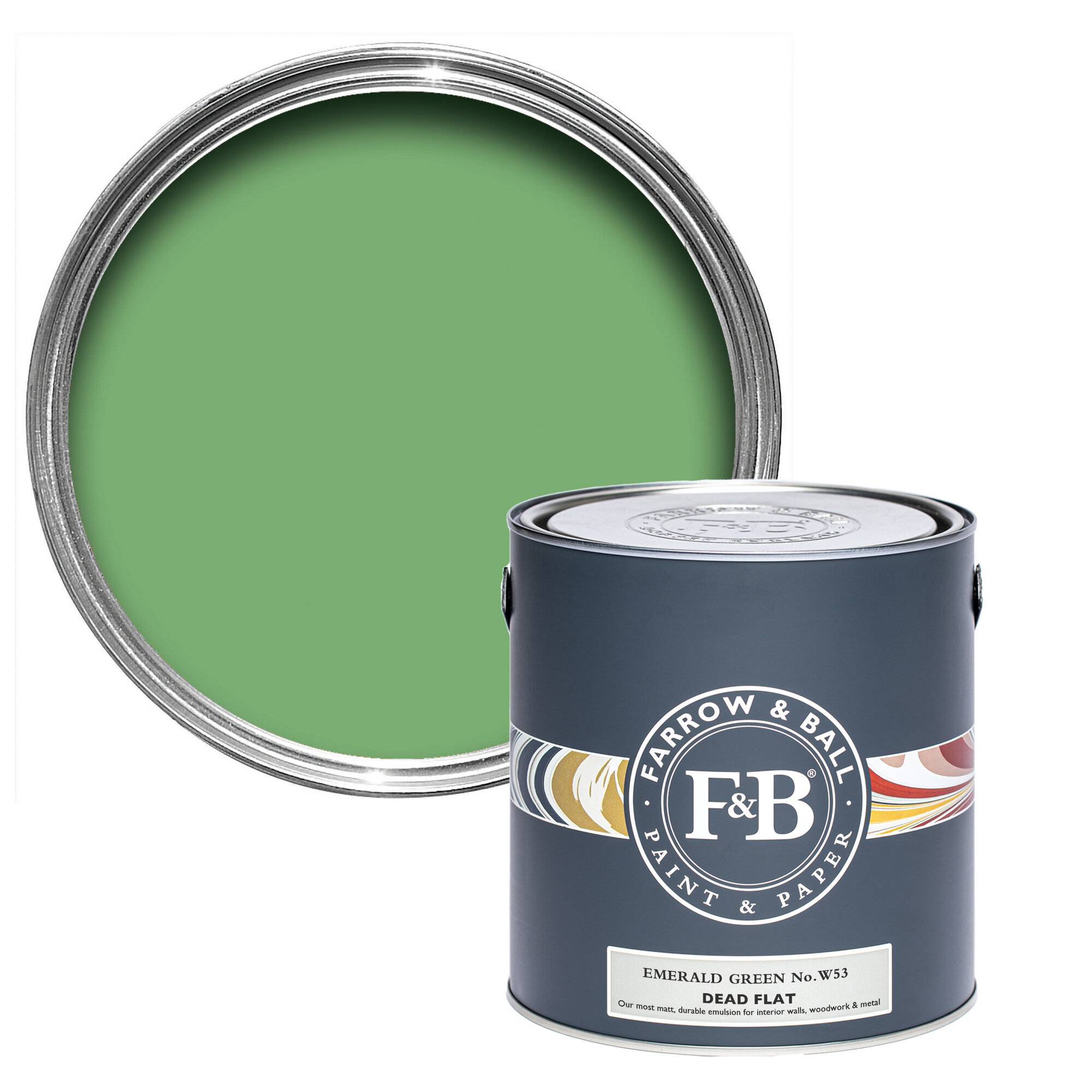 Farrow & Ball Dead Flat Archiv colour - Emerald Green W53 - 5l - green/light green